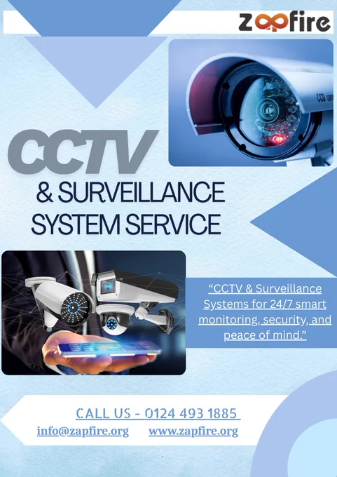 Secure your premises with smart CCTV & surveillance solutions.
24/7 monitoring, clear visibility, and complete peace of mind. 🎥🔒#CCTVService #SurveillanceSystem #SecuritySolutions #24x7Security #SmartSecurity #CCTVInstallation #SafetyFirst #ZapFire