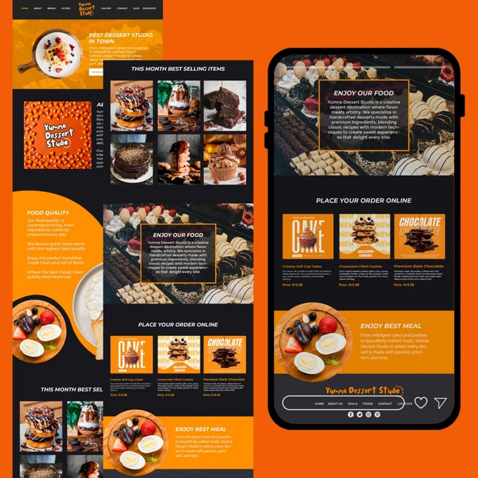 Where design meets dessert perfection 🍮💫

We designed a clean & elegant Website & UI/UX for Yumna Dessert Studio that reflects the art of their creations - refined, smooth, unforgettable.

💌 DM us to elevate your brand with premium UI/UX.