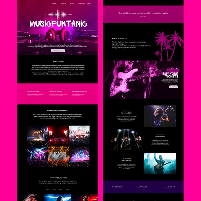 Global Vibes, Digital Stage, Powerful Design.

Our Website & UI/UX Design for Musicfuntanic brings global concerts to life online with bold visuals, smooth flow, & event ready energy.

DM us to elevate your brand with premium UI/UX.