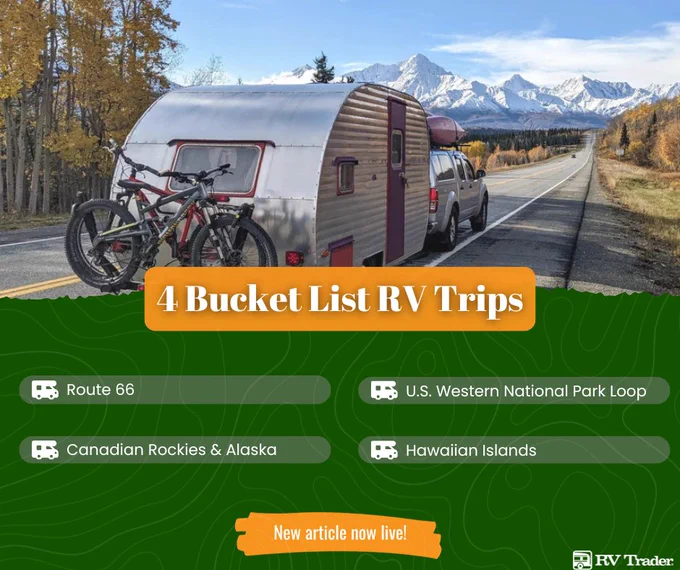 Does your RV bucket list just keep getting longer? You’re definitely not alone.

The more you travel, the more incredible places you discover and suddenly your “must see” list feels endless. That’s part of what keeps the adventure going.

To help narrow it down, we pulled together a short list of four can’t miss RV bucket list road trips we truly swear by 👉 https://www.rvtrader.com/blog/2025/12/18/4-bucket-list-rv-trips-including-hawaii/?cmp=organicsocial_blog

#RVTrader #BuySellResearch #BucketList #LifeOnTheRoad #RVAdventures
