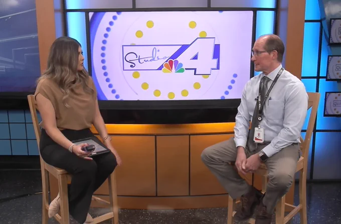 Brian Weis, M.D., visits Studio 4 in Amarillo. 