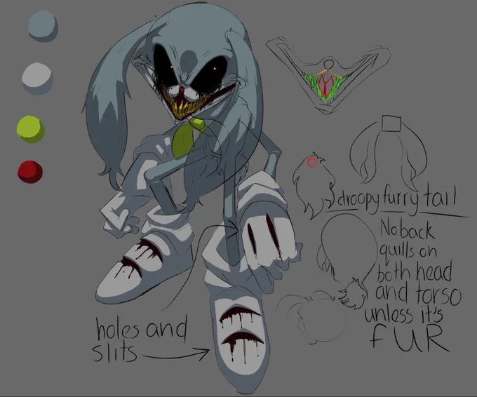 1 fully drawn and colored character