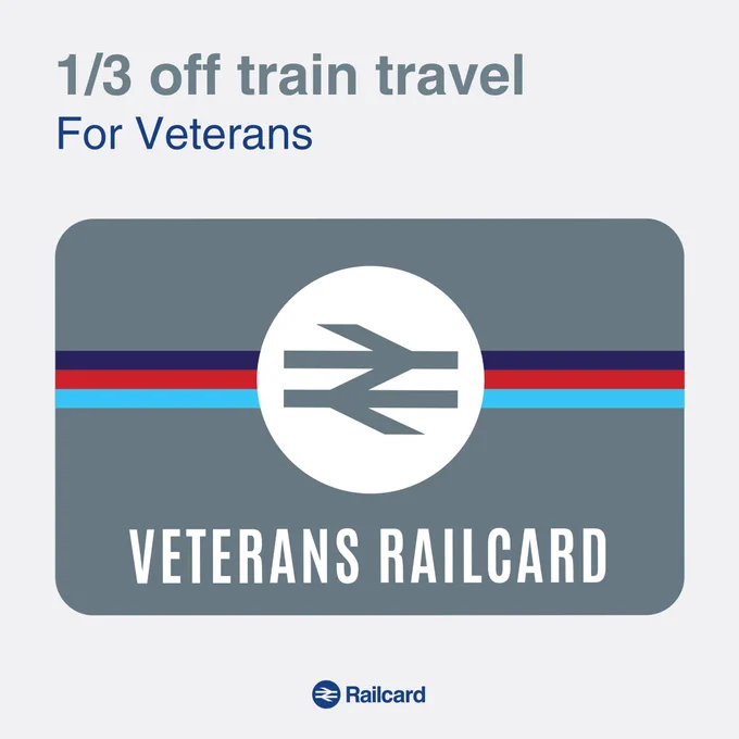 Picture of the Veteran's Railcard.