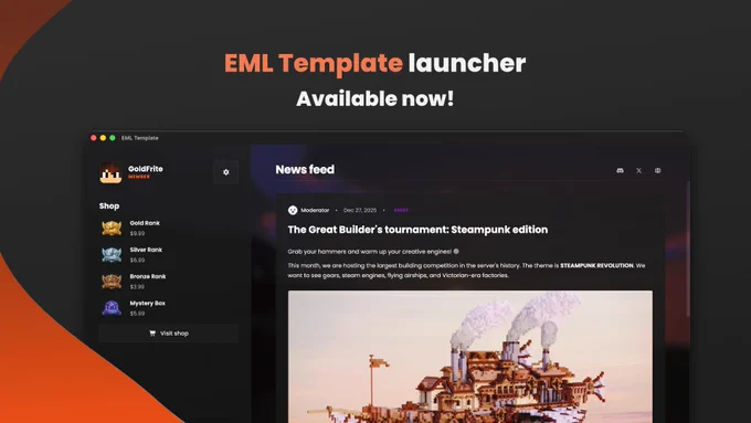 EML Template launcher — Available now!