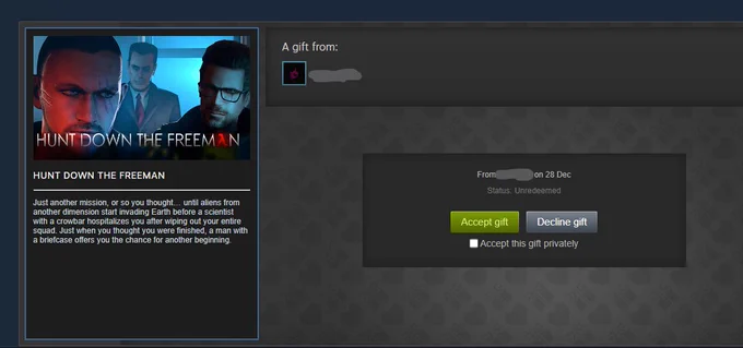 Hhunt Down The Freeman Steam gift.