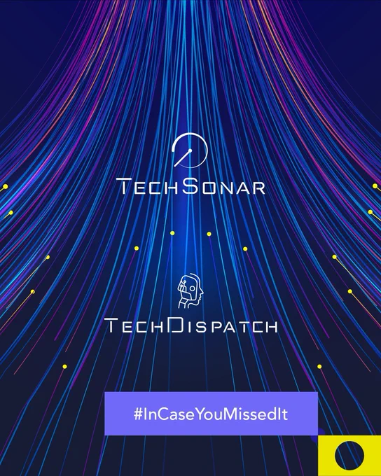 TechSonar and TechDispatch logos on an abstract digital data background