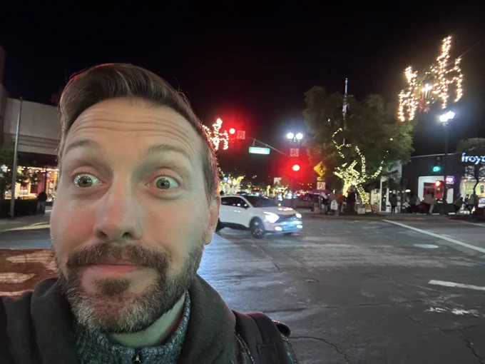 Me on a street corner, looking for cool people