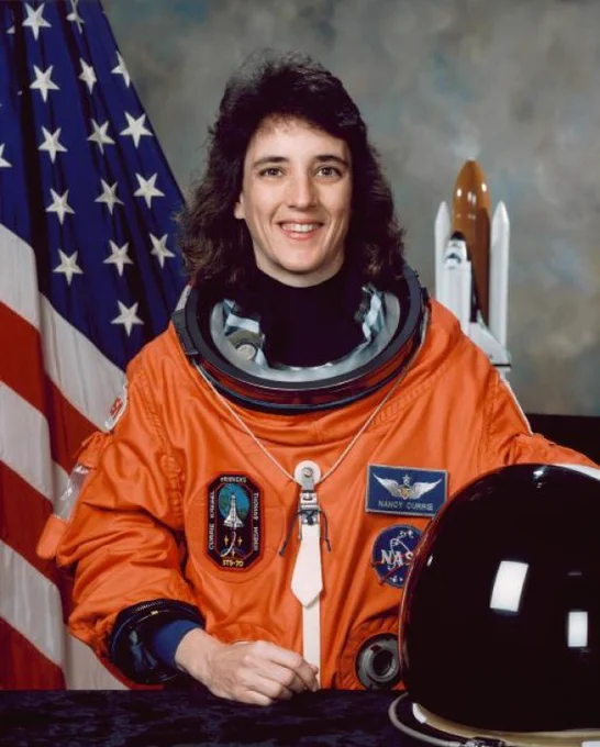 Army astronaut Col. Nancy Currie-Gregg was assigned to NASA’s Johnson Space Center in September 1987 as a flight simulation engineer. Selected as an astronaut in 1990, she completed the Astronaut Candidate Training Program in 1991. A veteran of four space shuttle missions, she has accrued 1,000 hours in space. She retired from the Army May 2005.