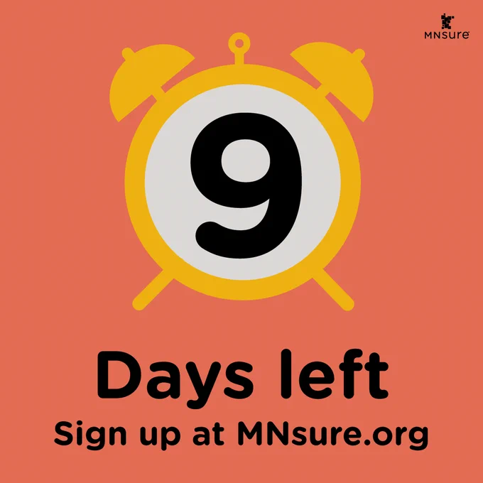 9 Days left
Sign up at MNsure.org
