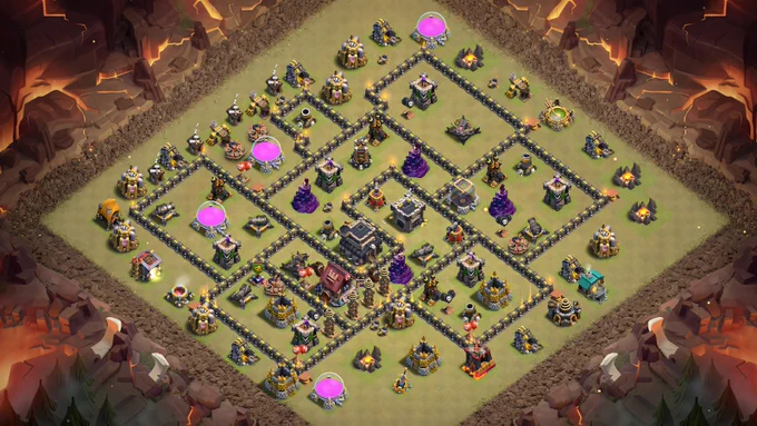 Base 4 : TH9 Anti-Lavaloon Base to Limit 3-Star Wins in CWL