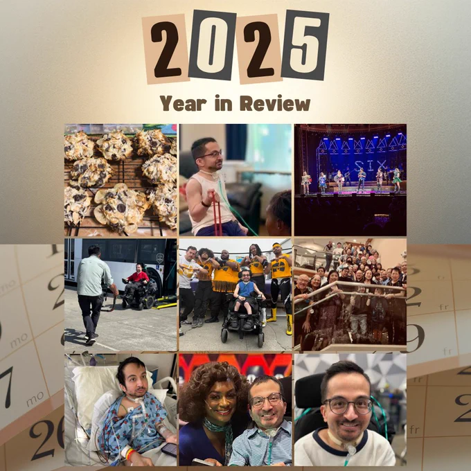 2025, in review.
Mom baking joy, me staying active, art   wrestling nights, transit advocacy, family time—and a tough health stretch that reminded me to take things one day at a time. Grateful for the people who carried me through. Onward to 2026.