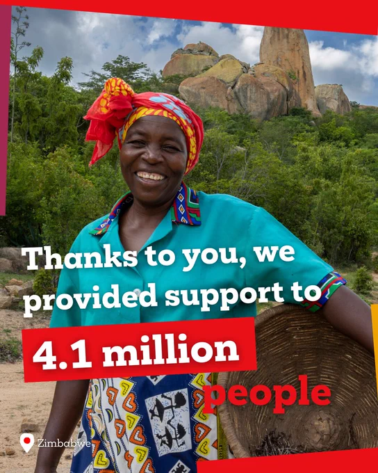 Thanks to you, we provided support to 4.1 million people