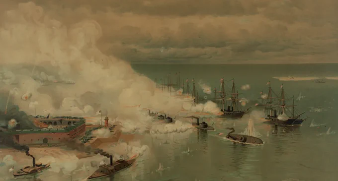 Battle of Mobile Bay (Source: Battlefield Trust/LOC)