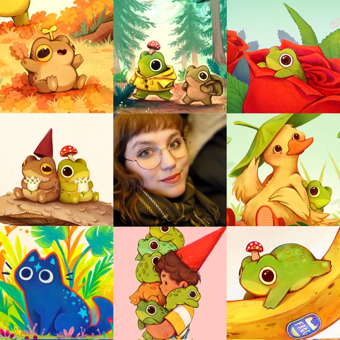 chetom art vs artist 2025 cute frogs