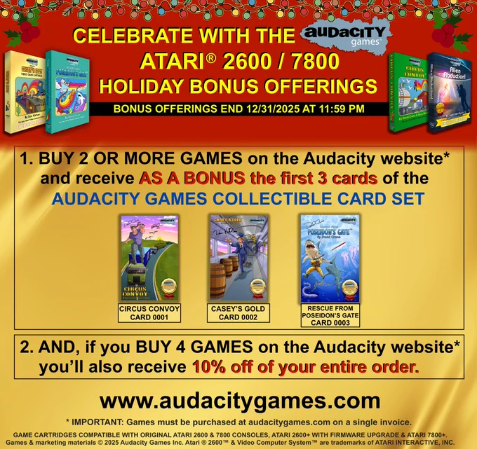 HOLIDAY BONUS OFFERING: Buy 2 or more games and receive a bonus Collectible Card Set.