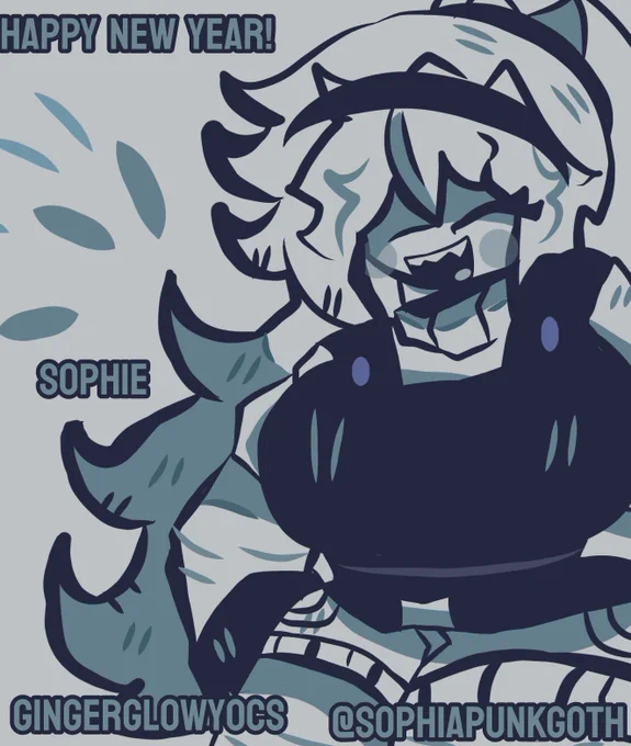 That's all folks happy new for Ginger glowy ocs

Yeah my oc Sophie always likes new years so happy new year! 