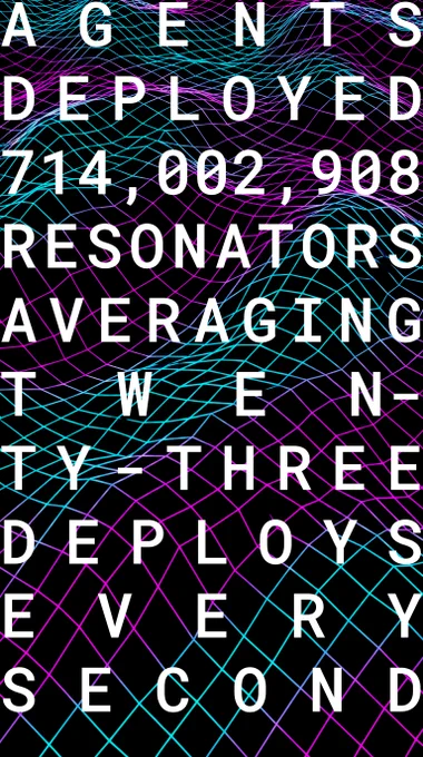 Agents deployed 714,002,908 Resonators, averaging 23 deploys every second.