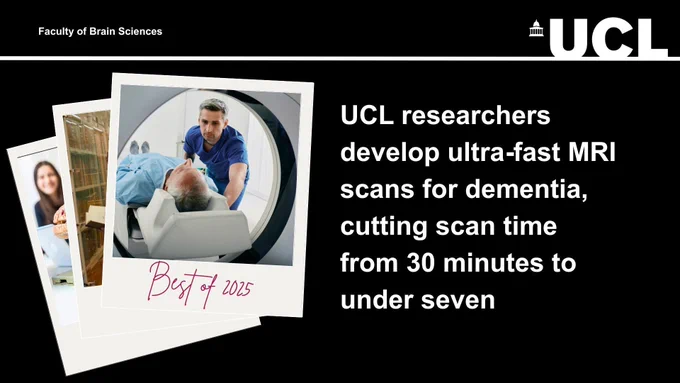 UCL researchers develop ultra-fast MRI scans for dementia, cutting scan time from 30 minutes to under seven