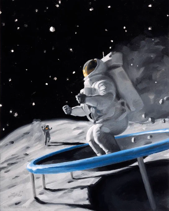 Giant Leap - oil on canvas
