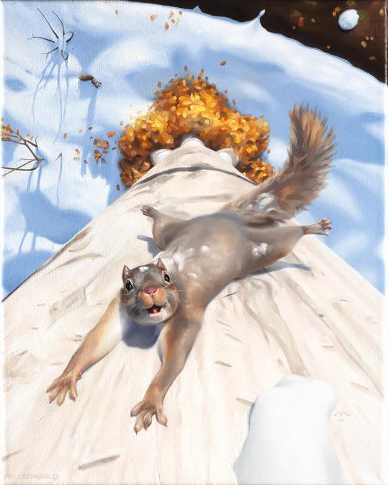 Flying Squirrel - oil on canvas