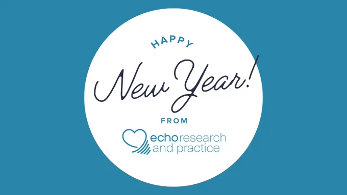 A graphic saying 'Happy New Year from Echo Research and Practice'