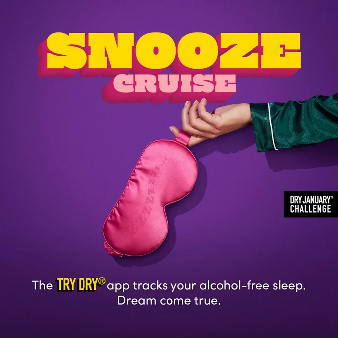 Hand holding a sleep mask
