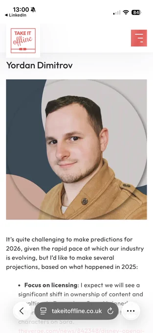 Take it offline: Yordan Dimitrov
It's quite challenging to make predictions for 2026, given the rapid pace at which our industry is evolving, but I'd like to make several projections, based on what happened in 2025.