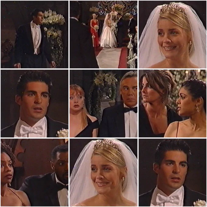 Luis arrives back at the church to stop Sheridan from marrying Antonio on NBC soap opera Passions