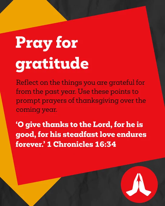 Pray for gratitude 


