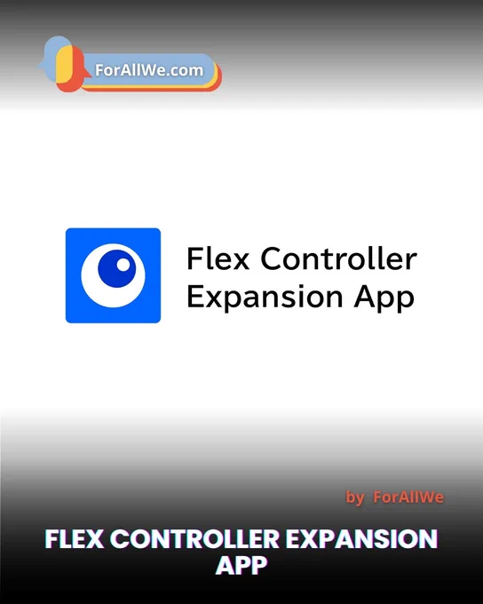 Logo and name of the Flex Controller Expansion App on a light background, with ForAllWe branding.
Logo e nome della Flex Controller Expansion App su sfondo chiaro, con branding ForAllWe.