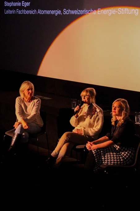 Zürich, Nov 2025 Films For Future, vlnr: Eva Stegen, Maureen Kearney, Stephanie Eger.