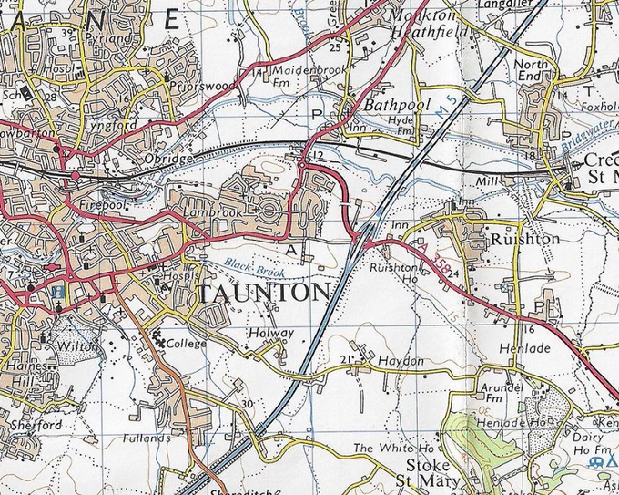 Extract from #OrdnanceSurvey OS map Landranger sheet 193 from 1975