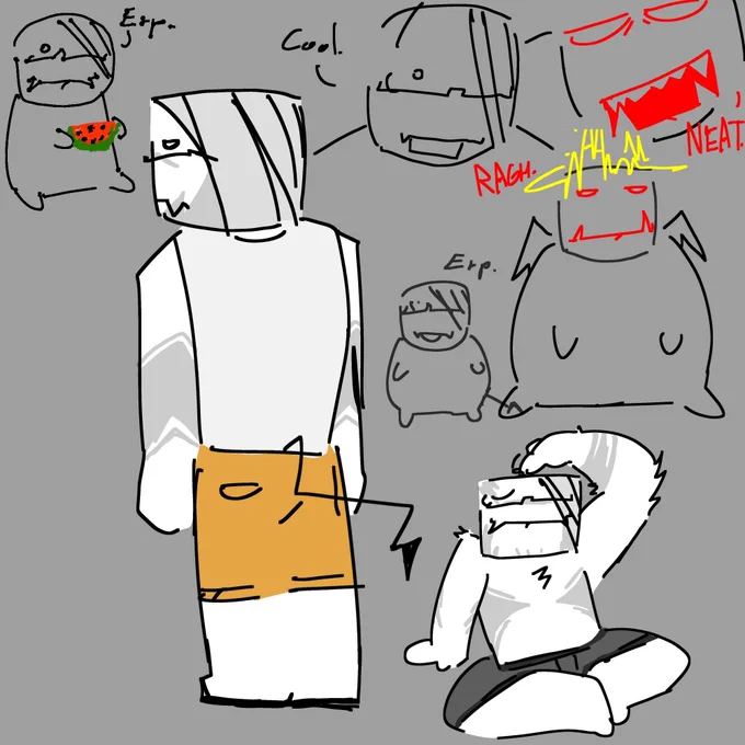 Back view and his body markings