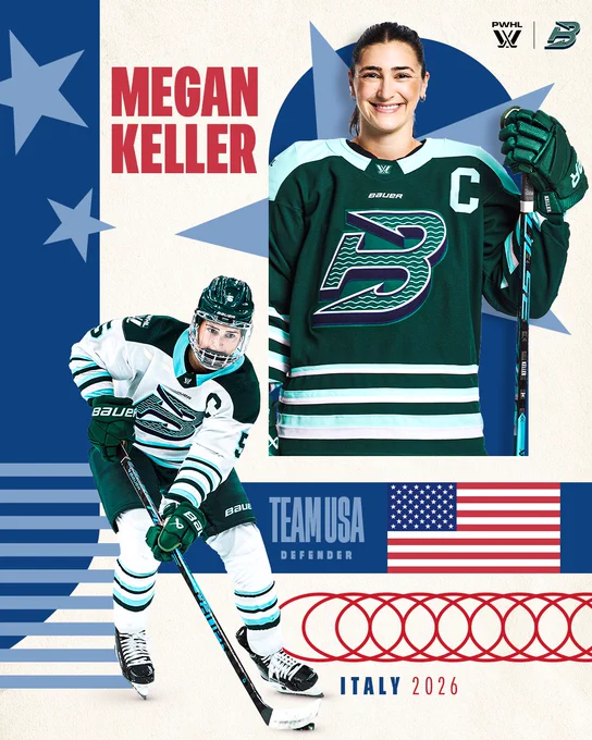 Megan Keller representing USA at the 2026 Winter Olympic Games.