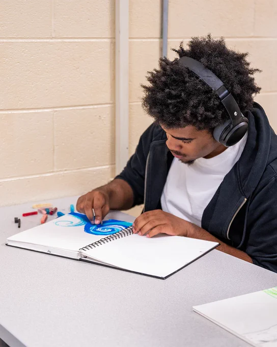 Student draws