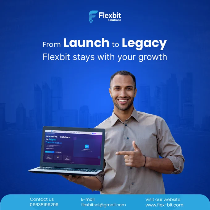 From Launch to Legacy Flexbit stays with your growth.
Our services:
 ✅Custom Software
 ✅SaaS Solution
 ✅Mobile Application
 ✅Web Application
Let’s code your dream into reality.
Get in touch with us:
🌐: www.flex-bit.com
📧: flexbitsol@gmail.com
📞: 09638199299
.
.
.
.
.
#flexbitsolutions #linkedin #linkedinpost #softwarecompany #softwaredesign #softwaredevelopment #webdesign #WebDevelopment #websitetraffic #websitedevelopment #ecommerce #ecommercebusiness #EcommerceGrowth
