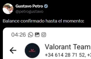 Gustavo Petro:
What has been confirmed so far