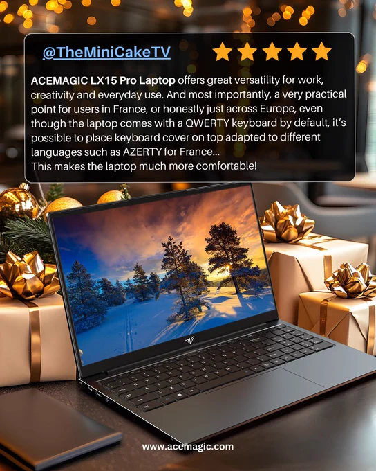 ▶ Full Review of the ACEMAGIC LX15 Pro Laptop — Ryzen 7 5825U by @TheMiniCakeTV on Youtube 👏
In this video, The Mini Cake TV puts the LX15 Pro to the test — a sleek, powerful #laptop featuring Ryzen 7 5825U, Windows 11, and Wi-Fi 6, all at an unbeatable price 😲🔥

🎥 https://www.youtube.com/watch?v=iGSu8Ziqokg
🛒 https://bit.ly/AceMagic_LX15pro_laptop
🏷️ Visit now 𝗮𝗰𝗲𝗺𝗮𝗴𝗶𝗰.𝗰𝗼𝗺 & use code ACEFAN3 at checkout ✨

#ACEMAGIClaptop #LaptopReview #ACEMAGICLX15Pro #MiniCakeTV