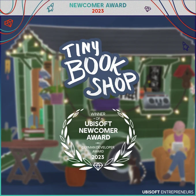 Tiny Bookshop wins the Ubisoft Newcomer Award 2023