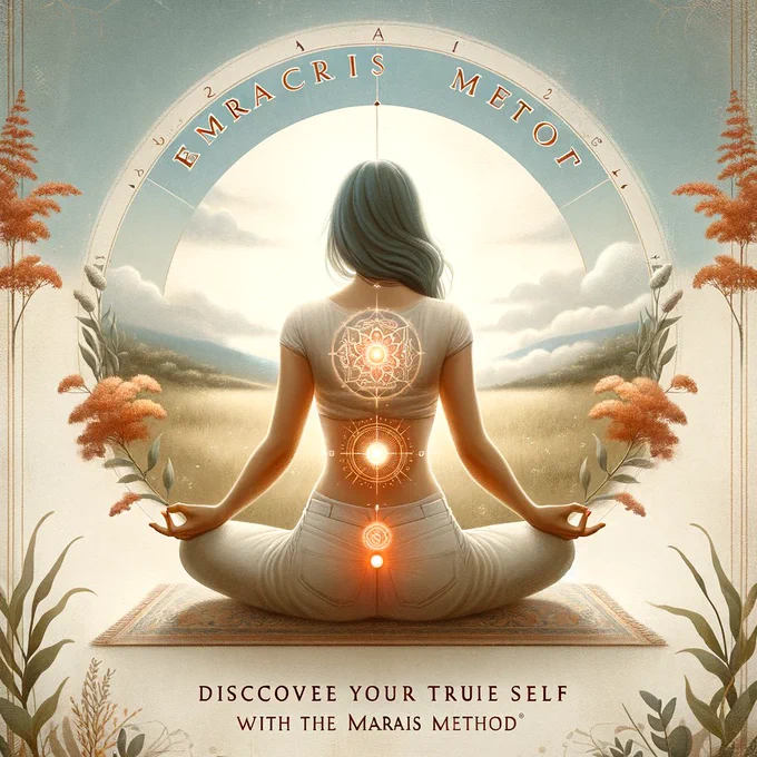 Here is an image that visually represents the essence of the Marais Method, featuring a slogan that aligns with the theme of embracing emotional authenticity and personal empowerment.