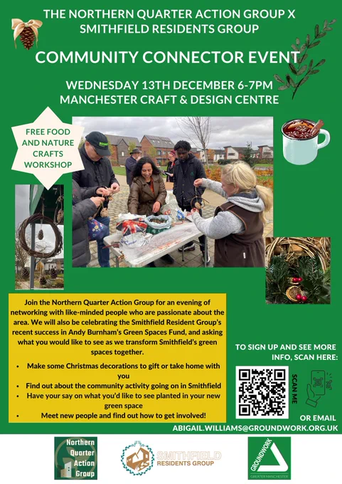 Community connector event at the Manchester Craft and Design Centre, Wednesday 13 December 2023 6pm - 7pm

Find out about community activities and how you can get involved.

