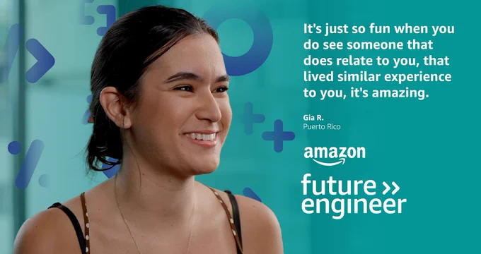 This image of a young girl is set next to a quote discussing the importance of representation in CS. 