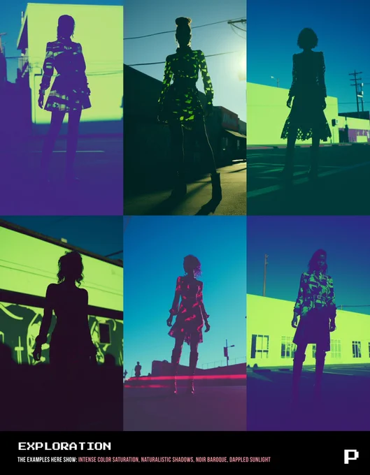 [SUBJECT] in a [OUTFIT], dappled sunlight, [COLOURS], intense color saturation, meticulously detailed photography, naturalistic shadows, noir baroque, camo graffiti backdrop --ar 7:9 --style raw-33oJXU3Xx5CPsJx --stylize 500 --v 5.2