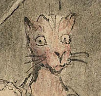 The Magic Banquet from Blake's illustrations to Milton's Comus