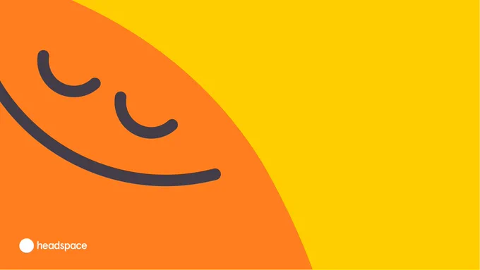 Close-up image of the Headspace smile logo.