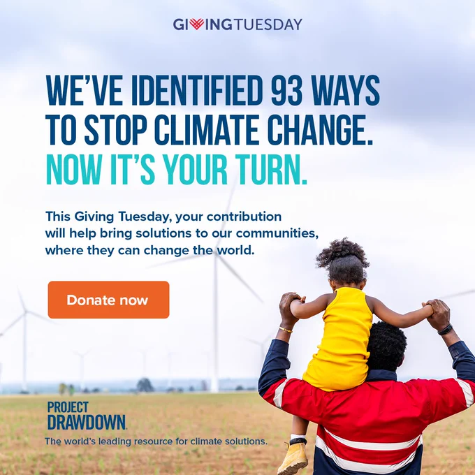 Request for donations to support Project Drawdown climate solutions work