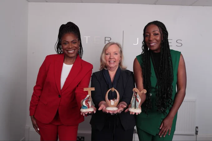 March Muses co-founders, Alison Burton (left) and Natalie Duvall (right) with Dragons' Den businesswoman, Deborah Meaden (middle).