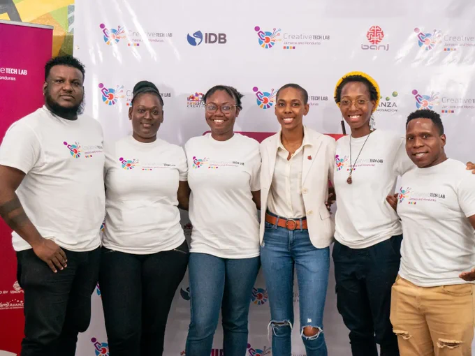 Jamaican creatives and developers at the CtL closing ceremony (Kingston Creative Hub).