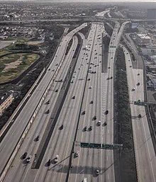 an aerial photograph of an interstate