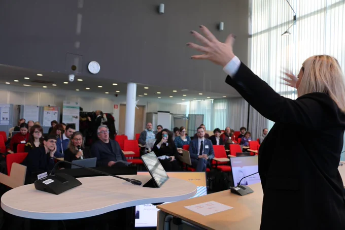 EUD President Sofia Isari at the SignON event